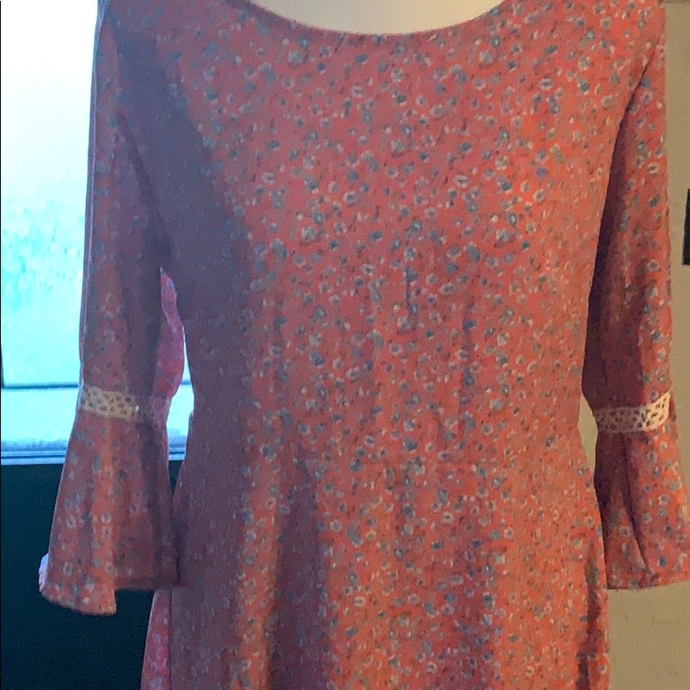 Peppermint bell sleeve dress